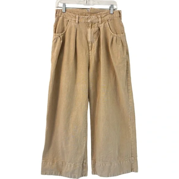 FREE PEOPLE Sweet Talk Chino Pants in Croissant Tan Size 6 - Picture 6 of 12